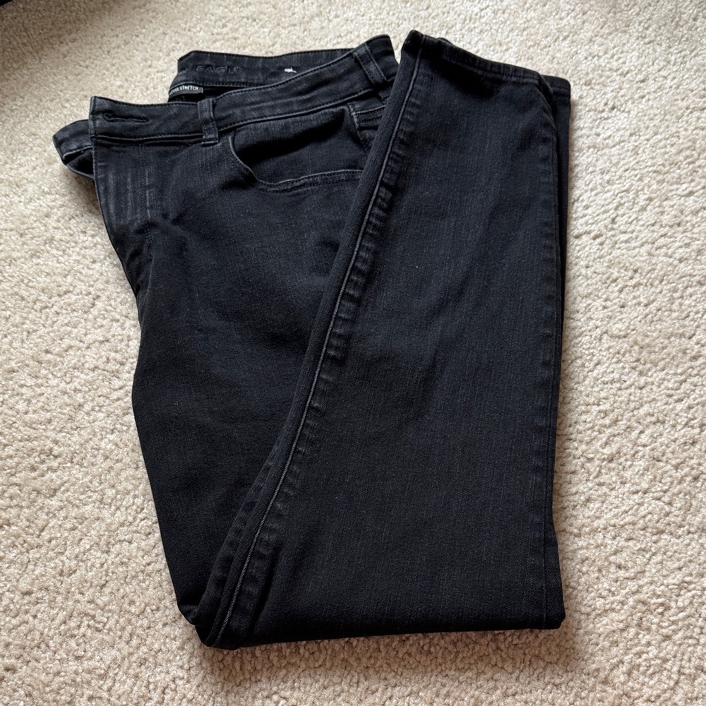 American Eagle Skinny Black Jeans (Size 14)